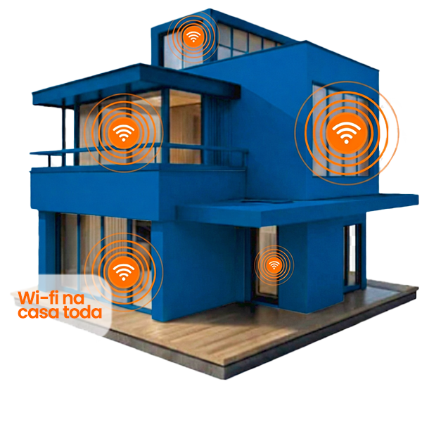 Casa com cobertura Wi-Fi Mesh Completa